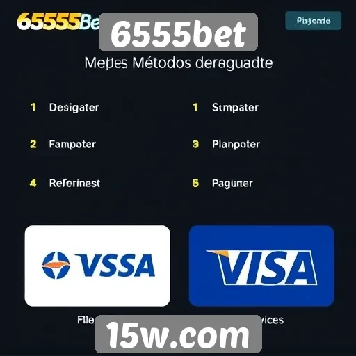 Métodos de pagamento disponíveis na plataforma 6555bet
